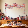 thumbnail image 4 of CuiLiyq Patriotic Glitter Star Garland, 8.2 Ft Red White and Blue Paper Streamer, Independence Day Hanging Decor for Party Ceiling Staircase, 4 of 6