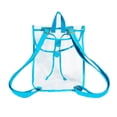 thumbnail image 6 of Sportteer Transparent Backpack PVC Clear Backpack Stadium Approved Waterproof Drawstring Transparent Visible Men Women Teenage Outdoor Travel Casual Bookbag Clear Stadium Bag, 6 of 9