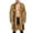 Coffee, variant on Mens Long Coat Winter Warm Thick Overcoat With Hood Windproof Casual Outerwear Clothes