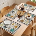 thumbnail image 5 of Vintage Kitchenware Placemats Set&nbsp;of&nbsp;12 Cooking Kitchen Pot Spatula Bowl Spoon Heat Insulation Washable Place Mats, Non-Slip Table Mats for Dining Table Party Kitchen Decor,13x19 Inch, 5 of 9