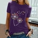 thumbnail image 1 of Puntoco Mujeres Casual Carta Impresión Mangas Cortas O-Cuello Camiseta Suelta Blusa tops Puntoco Puntoco-3466, 1 of 6