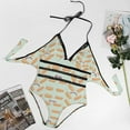 thumbnail image 4 of One Piece Swimsuit Women 2024 Mondrian Shape Mondrian Beachwear Female Monokini Print Swimwear Ruffled Sexy Shape Mondrian, 4 of 6