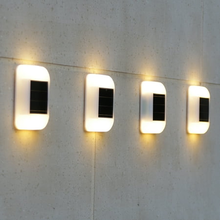 

Kotyreds 4pcs Solar Outdoor Lighting Durable Wall Light Wall Spotlight for Courtyard Park