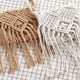 thumbnail image 3 of Bolso bandolera de algodón de crochet con flecos, estilo bohemio, para playa, verano, para niñas y mujeres (negro), 3 of 5