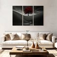 thumbnail image 2 of Elephant Stock Red Tree In Dark Valley Wall Art - Horizontal Multi Panel Canvas - 3 Pieceliving Room Wall Decor - Photography Nature Multi Panel - Gray And Black Decor - 74" x 48", 2 of 4