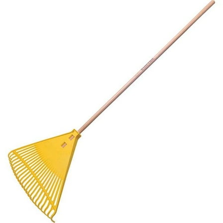 Urrea Professional Tools B3152690 Surtek Straight Leaf 22 Tine 48 Wood Handle Rake, Yellow