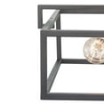 thumbnail image 3 of Progress Lighting Blakely 2-Light Semi-Flush Fixture, Graphite, Rectangular Frame, Satin Brass Accents, Canopy Included, 3 of 16