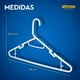 thumbnail image 5 of Atmos Homeware Ganchos para Ropa | 20 Ganchos de Plástico Premium para Colgar Ropa | Gruesos, Resistentes y Duraderos | Paquete de 20 Perchas Color Blanco, 5 of 7