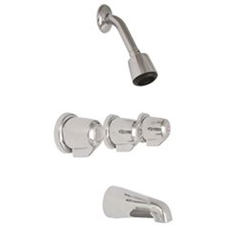 Gerber Tub Shower Set Three Handle Chrome Walmart Com