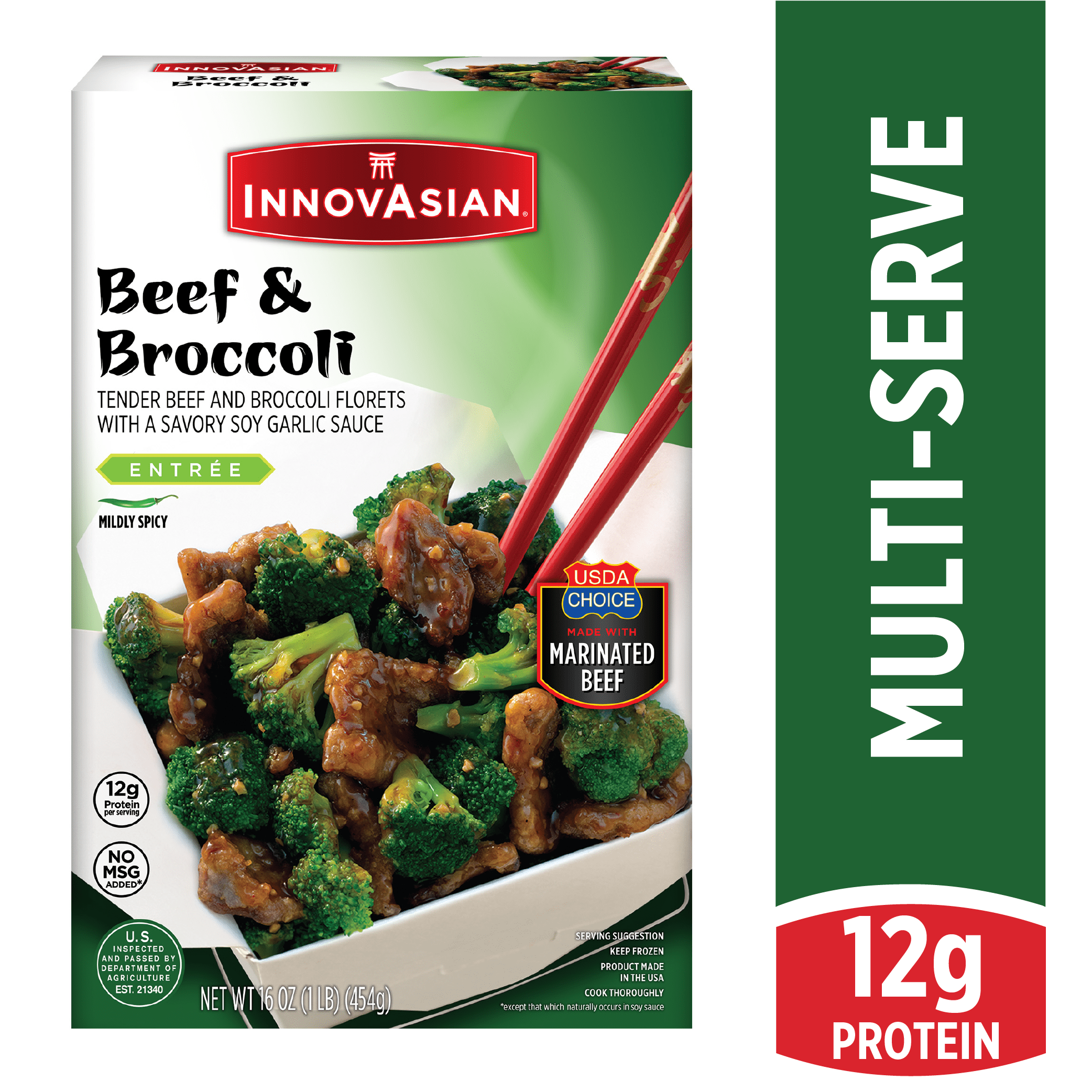 InnovAsian Beef & Broccoli Meal, 16 oz (Frozen) – Walmart Inventory ...