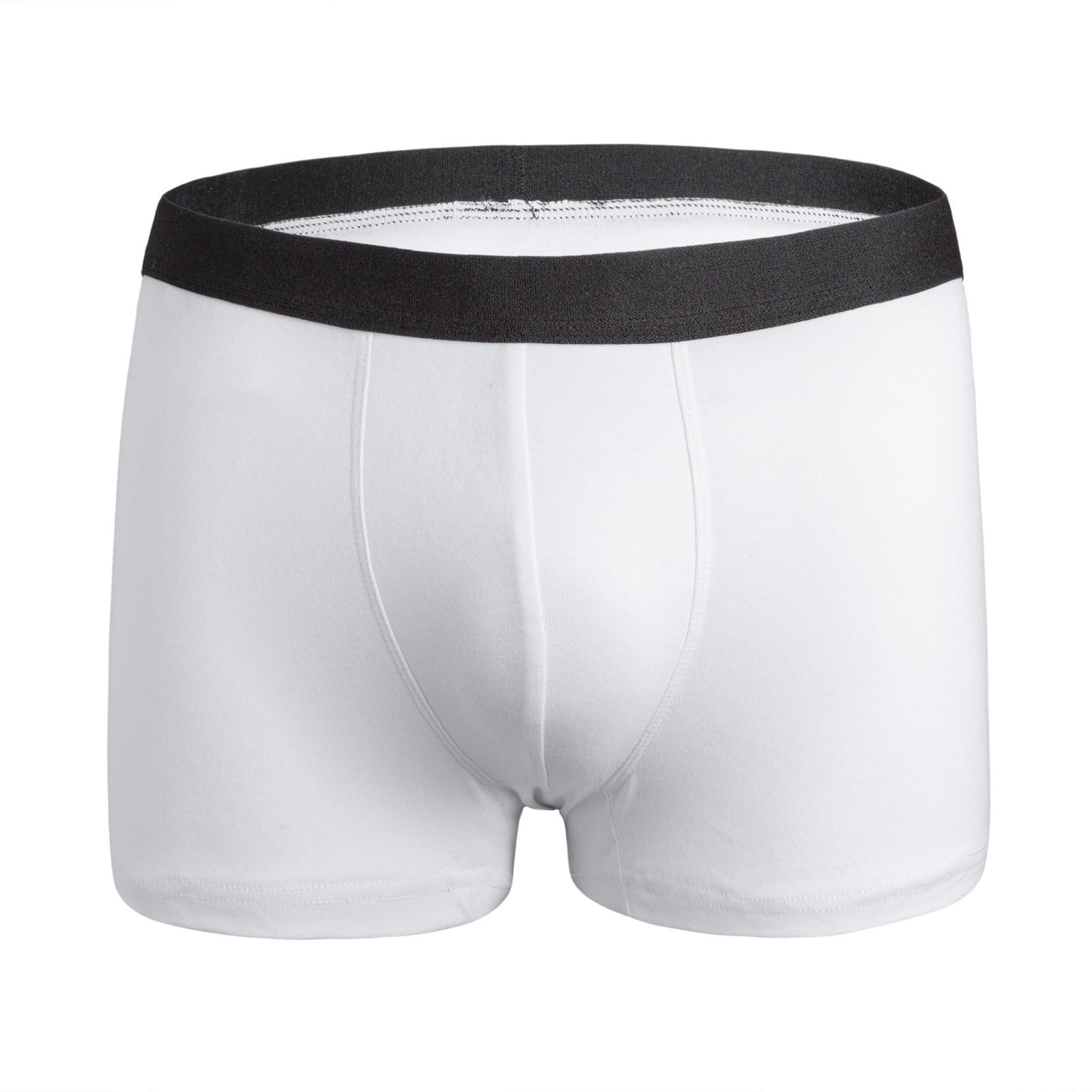 QWERTYU Men's Underwear Pack of 6 Gift Box Trunks Full Comfort White L