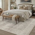 thumbnail image 3 of BERTHMEER 6'x9' Area Rugs for Living Room Bedroom Kitchen Rugs Office Dining Room Farmhouse Non Slip Vintage Traditional Oriental Distressed Washable Rugs Carpets,Beige, 3 of 5