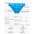 thumbnail image 5 of Unique Bargains Women's Plus Size Low Rise Soft Satin Sparkled Brief Stretchy Underwear Black, Pink, Blue 1X, 5 of 6