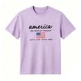 thumbnail image 4 of VeFlora Kids 250th Anniversary Patriotic T-Shirt, Boys Soft Short Sleeve Crewneck Tee, 4th of July Casual Summer Top for Teens(Light Purple/12-13 Years), 4 of 4