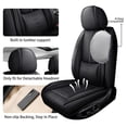 thumbnail image 2 of Fit for Chrysler 200 2015 Seat Cover, Black Car Seat Covers, PU Leather Full Set of 5 Seats With a Headrest and Lumbar Support Beautify Interior, Only 4 DOOR SEDAN, Airbag-Compatible, 2 of 7