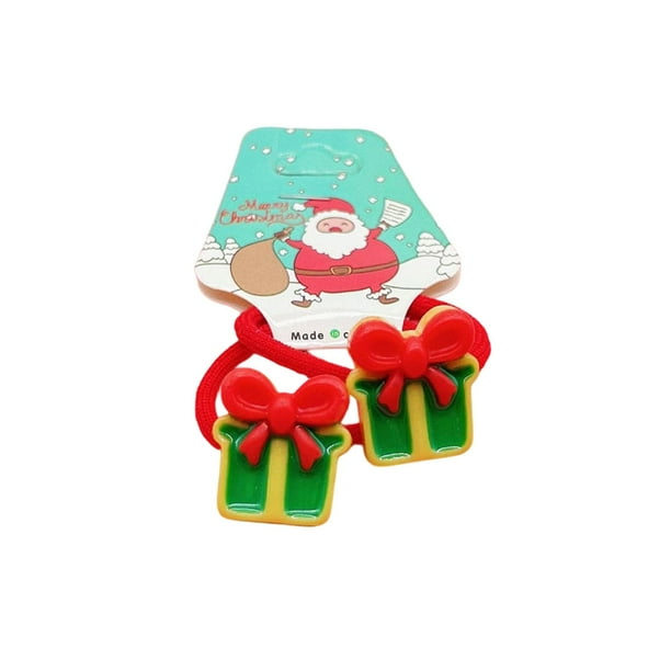 Cinta para el pelo navideña para niñas, pinza para el pelo navideña para bebés, pinza para el pelo de Papá Noel, cinta elástica para el pelo para niñas pequeñas