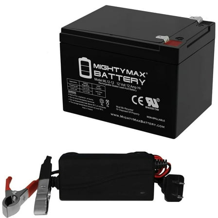 12V 12AH Battery Replaces Zida 500 WET 36VF Scooter   12V 1Amp Chrger