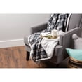 thumbnail image 4 of J&M Home Fashions 81550A Winter Plaid Sherpa Fleece, Gray - 50 x 60 in., 4 of 6