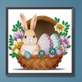 thumbnail image 3 of Pintura De Diamante 5D DIY Taladro Parcial En Forma Especial Cesta De Huevos De Pascua 30x30cm, 3 of 9