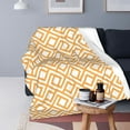 thumbnail image 4 of LNWH Modern Rhombus Geometric Lines Pattern Throw Blanket, Flannel Sofa Blankets for All Seasons, 40"x30", 4 of 8