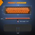thumbnail image 2 of Nilight 7.5 Inch Aluminum Housing Tail Light 2 PCS 36 LED Amber Left Right Turn Signals Marker Lights Surface Mount IP67 Waterproof for 10-30V RV Camper Trailer Truck Bus Boat, 2 of 7