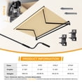 thumbnail image 6 of HOMEDEMO 13x8.2 Retractable Awning for Patio, Manual Awnings, Sunshade Shelter Crank Handle, UV & Water-Resistant Polyester Cover and Aluminum Frame for Balcony, Yard, Outdoor Deck, Beige, 6 of 7