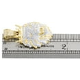 thumbnail image 5 of 10K Yellow Gold Round Diamond Lion Head Crown Pendant 1.65" Pave Charm 1.05 CT., 5 of 6