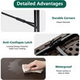 thumbnail image 5 of Folding Table 6FT Heavy Duty Plastic Table with Handle, Foldable&Portable, Fold-in-Half Utility Tables for Outdoor, Dining, Wedding, Events, Indoor, Picnic, Camping, Party,Brown, 5 of 17