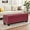 Wine Red, variant on Faux Leather Ottoman with Storage, 42 Inch Rectangular Storage Ottoman Bench with Safety Hinged Lid, Large Upholstered End of Bench for Bedroom Entryway Living Room, Beige