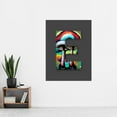 thumbnail image 2 of Letter E Multicoloured Trippy Mushrooms Decorative Graffiti Mural Alphabet Initial Stencil Extra Large XL Wall Art Poster Print, 2 of 3
