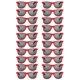thumbnail image 1 of Gafas de sol QYVEWY Retro años 70 y 90 para adultos (20 pares) rojas, 1 of 6