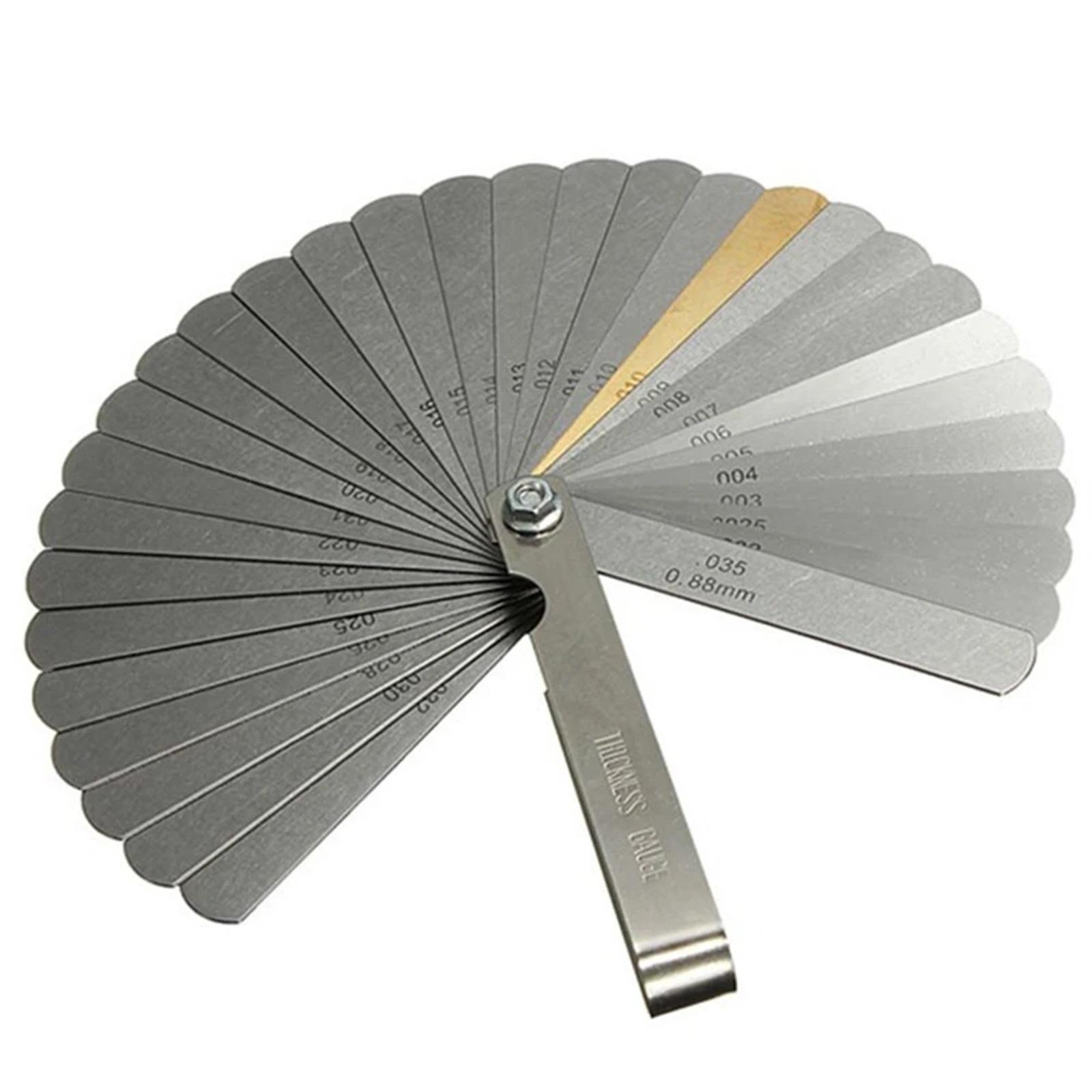 Stainless Steel Feeler Gauge Removable 32 Blades Combination Thickness Filler Metric Measuring Instruments ,Corrosion-Resistant