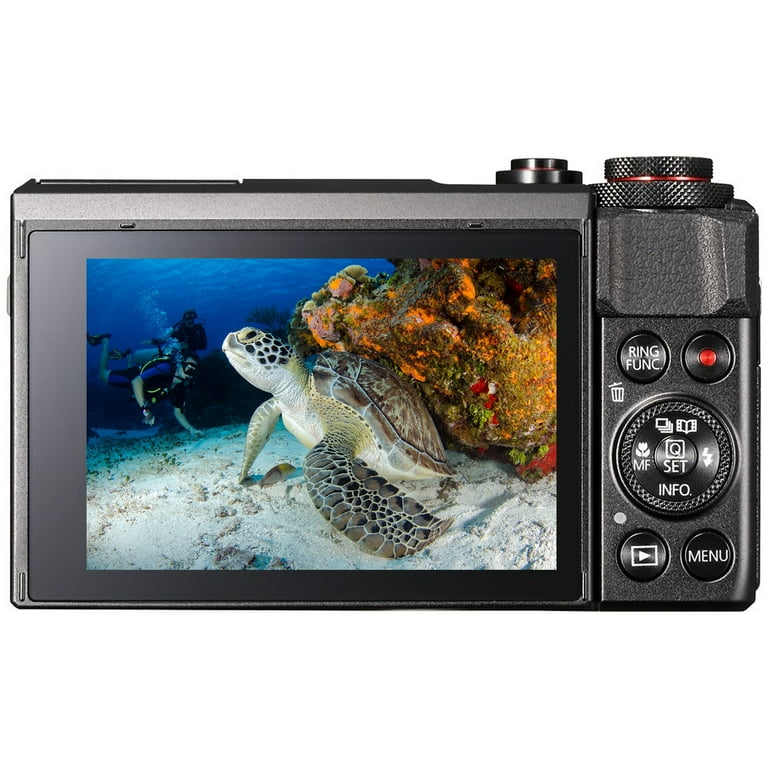  Canon PowerShot G7 X Mark III Digital Camera (Silver)  (3638C001) + 2 x 64GB Memory Card + 2 x NB13L Battery + Card Reader + LED  Light + Corel Photo