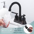 thumbnail image 3 of Wowow Oil Rubbed Bronze 4-in centerset 2-Handle Bathroom Sink Faucet with Drain, 3 of 6