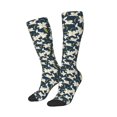 thumbnail image 2 of Haiem Lilies Flowers Socks, Funny Novelty Crazy Design Cotton Socks Sports Socks Knee High Socks For Men, Women,1Pairs - Gift For Working Friends, 2 of 9