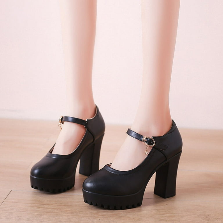 Chunky heel mary jane shoes hotsell