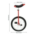 thumbnail image 2 of Adjustable Exercise Unicycle, Outdoor Unicycle, One Wheel Bike Red, 2 of 11