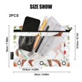 thumbnail image 3 of Horse and Flowers 2 Pack Pencil Pouch for 3 Ring Binder Smooth Zipper Folders with Pockets Clear Window Pencil Case, 3 of 6