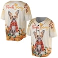 thumbnail image 3 of Happy Thanksgiving Chinese Crested with Turkey Pumpkins Autumn Vibes All Over Print 3D Baseball Shirt Dog Lover Softball Sport - 12018, 3 of 6