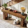 thumbnail image 4 of Tribesigns 63-Inch Long Console Table, Farmhouse Wooden Sofa Table Behind The Couch, Entryway Table for Entrance, Hallway, Living Room, Mix Brown, 4 of 7