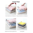 thumbnail image 4 of 5 Pack Stackable Closet Organizer Set Shirt Folding Boards Shelf Dividers Space Saving Wardrobe Storage for T-Shirts Jeans Sweaters Home Organization, White, 4 of 4