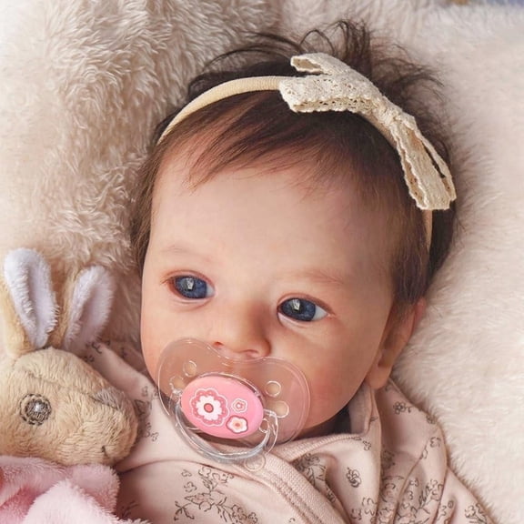 Lovely Real Look Reborn Baby Doll Girl 19 Inch 48 Cm Cloth Body Baby Doll Rooted Hair Realistic Newborn Doll Toy