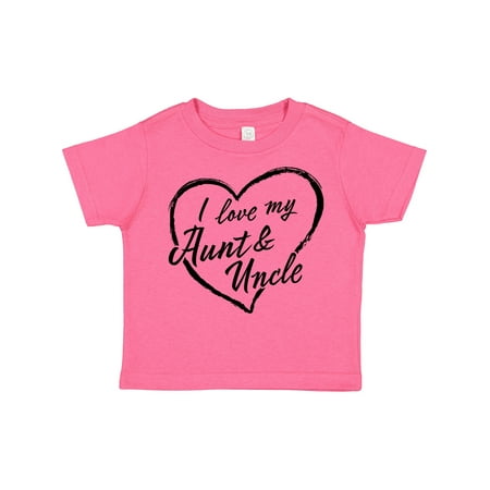 

Inktastic I Love My Aunt and Uncle in Black Chalk Heart Gift Toddler Boy or Toddler Girl T-Shirt