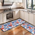 thumbnail image 3 of Kitchen Rugs Sets Of 2,Pioneer Flower Floral Print Pattern Anti Fatigue Kitchen Mat Rugs Non Slip Washable,Decorative Kitchen Floor Mats for Kitchen,Sink,Laundry,17"x47"+17"x47", 3 of 5