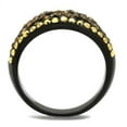 thumbnail image 3 of TK2552 - IP Black(Ion Plating) Stainless Steel Ring with Top Grade Crystal  in Multi Color Size 8, 3 of 4