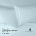 thumbnail image 5 of Sweet Home Collection 1500 Series Bed Sheets - Extra Soft Microfiber Deep Pocket Sheet Set - Light Blue, Split King, 5 of 6