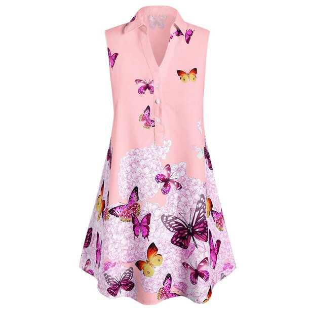 Blusa sin mangas con estampado de mariposa de talla grande Rosegal Tankinis