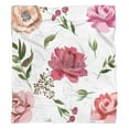 thumbnail image 5 of Decorative Floral Fuzzy Blanket: Soft, Cozy 50x60in Flannel Throw Blanket with Flowers Design - Bed Throw Blanket for Bed, Sofa, Couch & Chair, 5 of 5