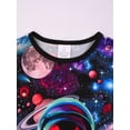 thumbnail image 5 of QEFJNO 3-12Y Kids Boys Pajamas Set 2 PCS Short Sleeve Top and Shorts Pants for Toddler Boys Astronaut Pjs Summer, 5 of 11