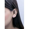 thumbnail image 2 of Dazzlingrock Collection Round Pink Sapphire Floral Pushback Earrings for Women (0.48 ct. Color Pink, Clarity Highly Included) in 10K White Gold, 2 of 4